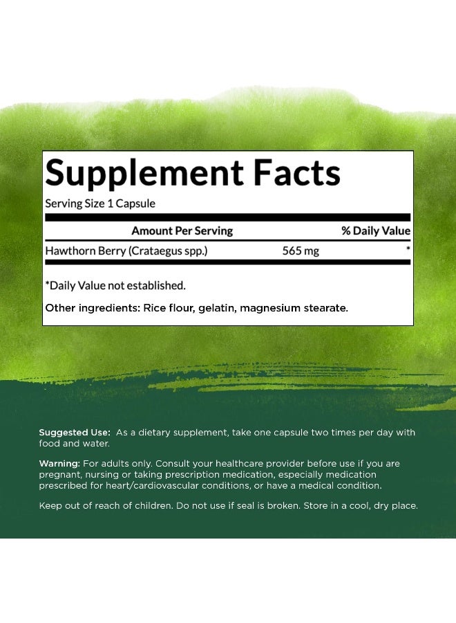 Swanson Hawthorn Berries, 565 mg 250 Caps - Image 5